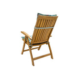 Madison - Tuinstoelkussen Hoge Rug 123x50 - Groen - Vieve Green - 4 Stuks