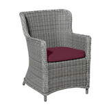 Madison -  Zitkussen Wicker Bordeaux canvas eco+ - Ca. 48x48 cm - Set van 4