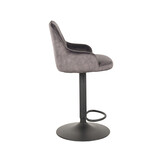 LABEL51 Barkruk Fender - Antraciet - Velours - 42 x 40cm - set van 2