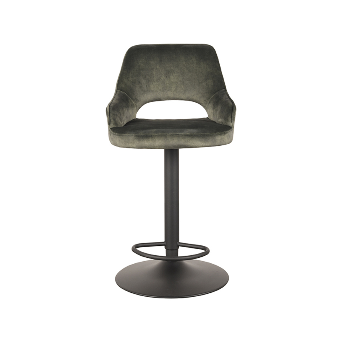 LABEL51 Barkruk Fer - Hunter - Velours - 47 x 45cm - set van 2