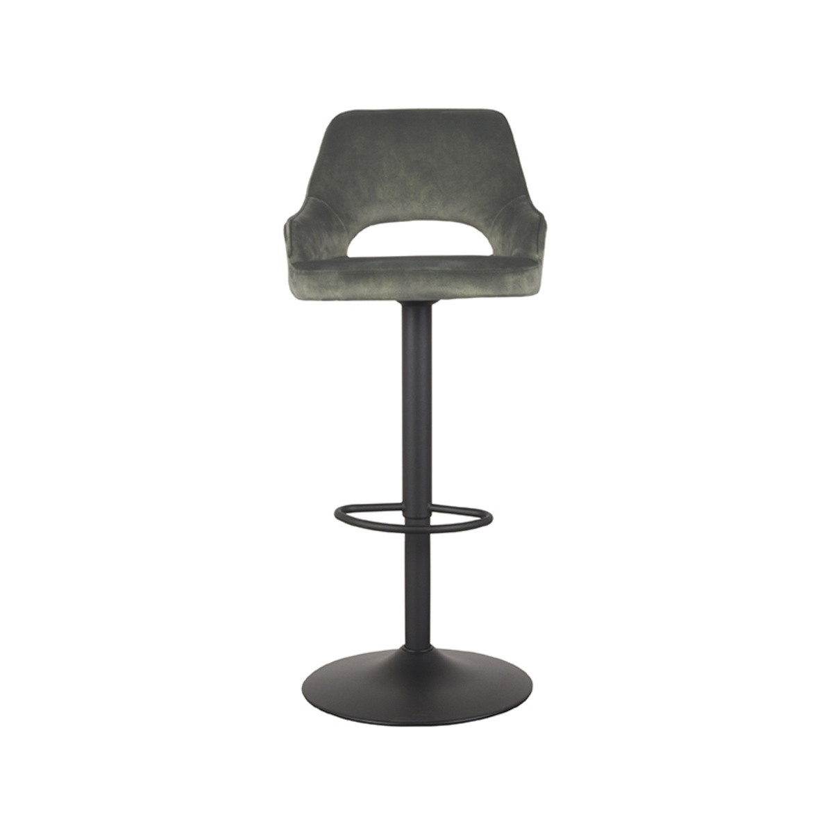 LABEL51 Barkruk Fer - Hunter - Velours - 47 x 45cm - set van 2