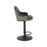 LABEL51 Barkruk Fer - Hunter - Velours - 47 x 45cm - set van 2