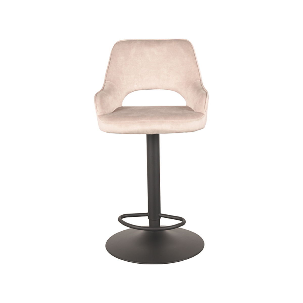 LABEL51 Barkruk Fer - Naturel - Velours - 47 x 45cm - set van 2