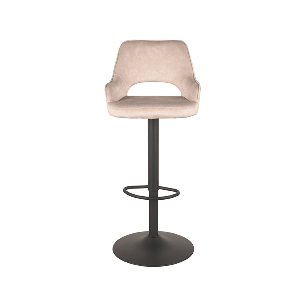 LABEL51 Barkruk Fer - Naturel - Velours - 47 x 45cm - set van 2