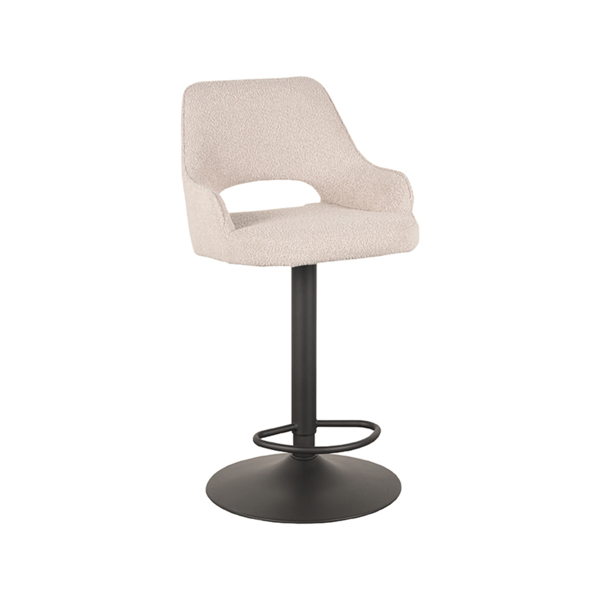 LABEL51 Barkruk Fer - Naturel - Boucle - 47 x 45cm - set van 2