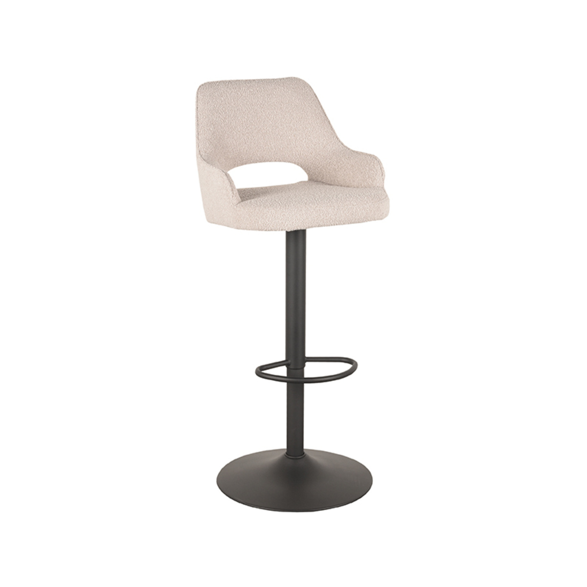 LABEL51 Barkruk Fer - Naturel - Boucle - 47 x 45cm - set van 2
