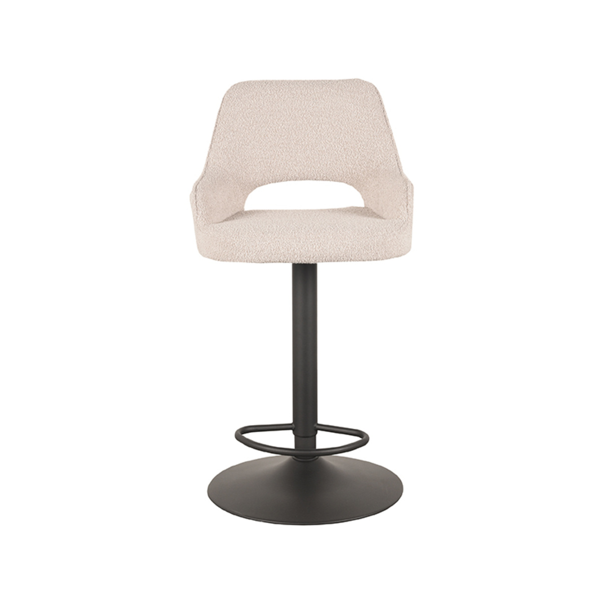 LABEL51 Barkruk Fer - Naturel - Boucle - 47 x 45cm - set van 2