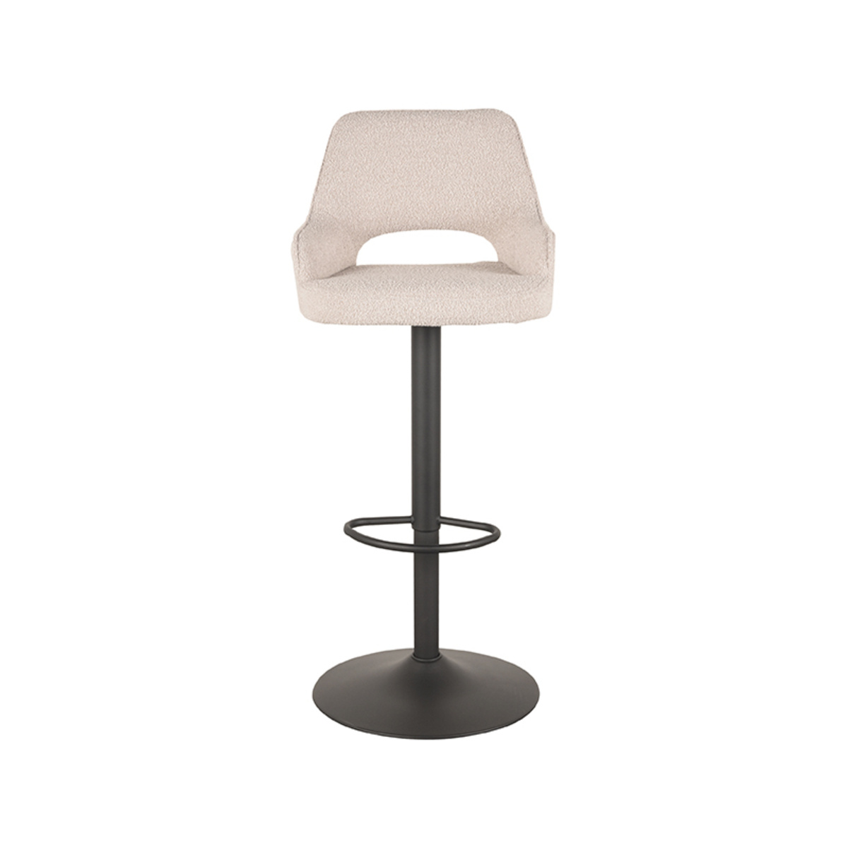 LABEL51 Barkruk Fer - Naturel - Boucle - 47 x 45cm - set van 2