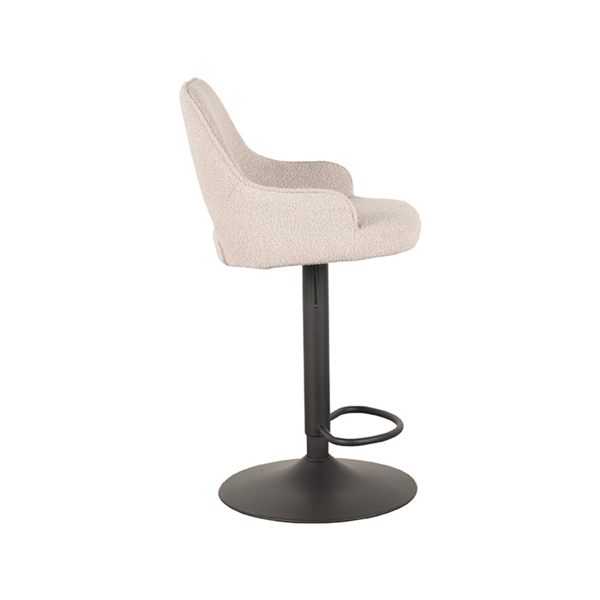 LABEL51 Barkruk Fer - Naturel - Boucle - 47 x 45cm - set van 2