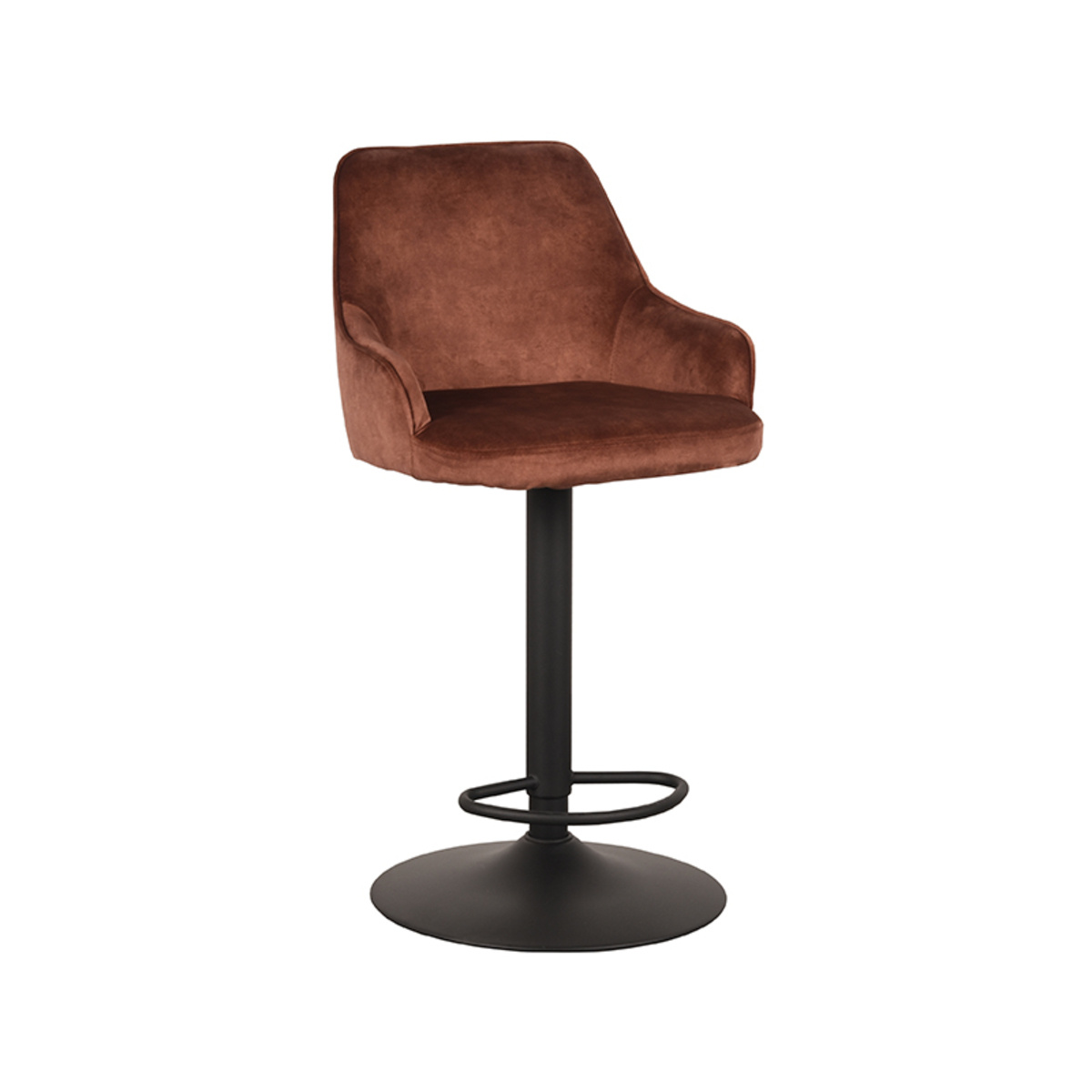 LABEL51 Barkruk Fender - Rust - Velours - 42 x 40cm - set van 2