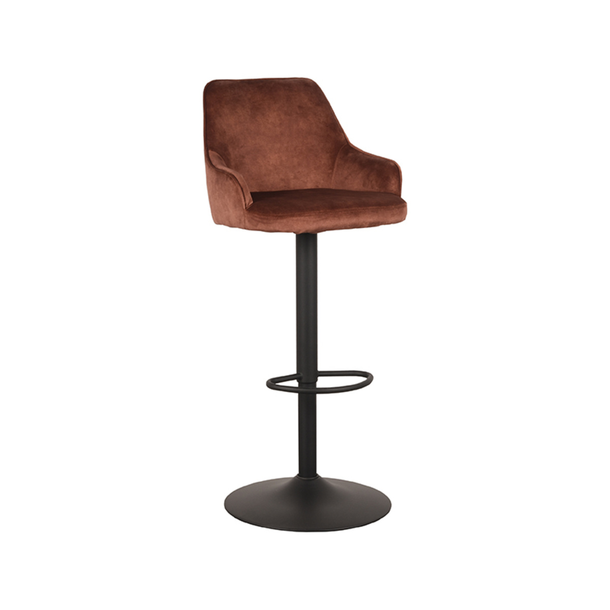 LABEL51 Barkruk Fender - Rust - Velours - 42 x 40cm - set van 2