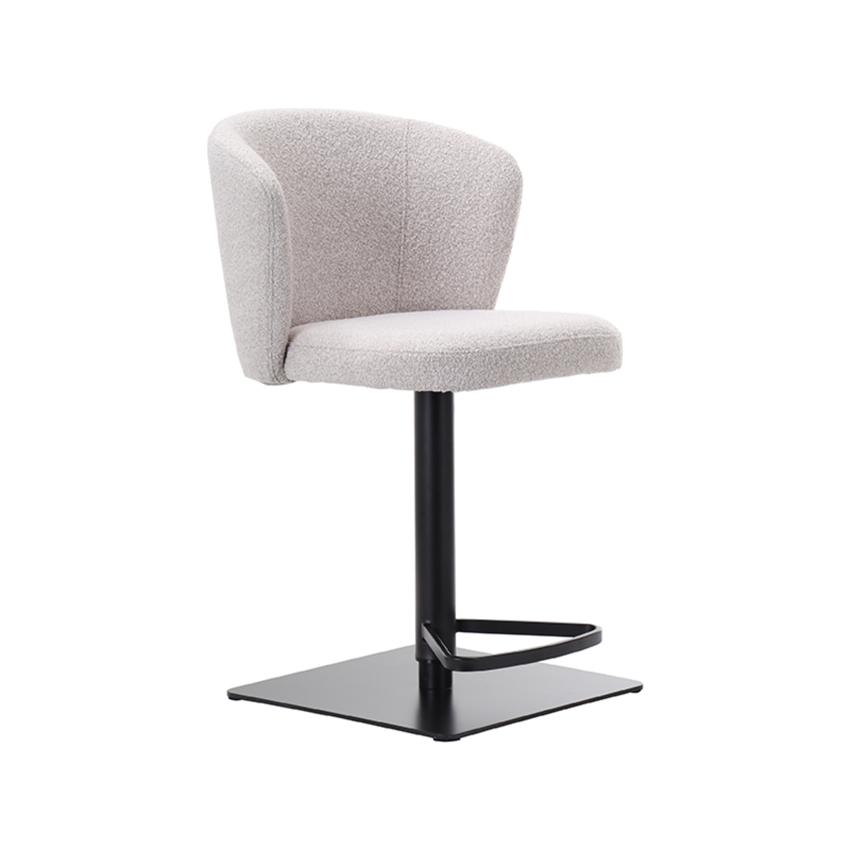 LABEL51 Barkruk Wave - Naturel - Boucle - set van 2