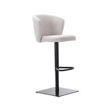 LABEL51 Barkruk Wave - Naturel - Boucle - set van 2