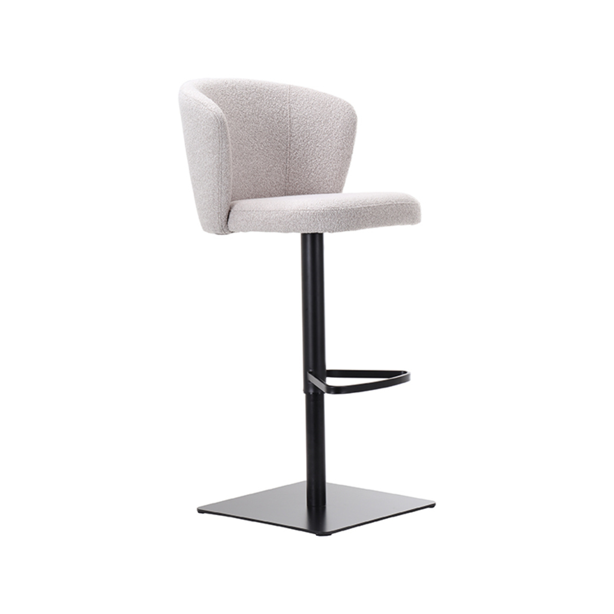 LABEL51 Barkruk Wave - Naturel - Boucle - set van 2