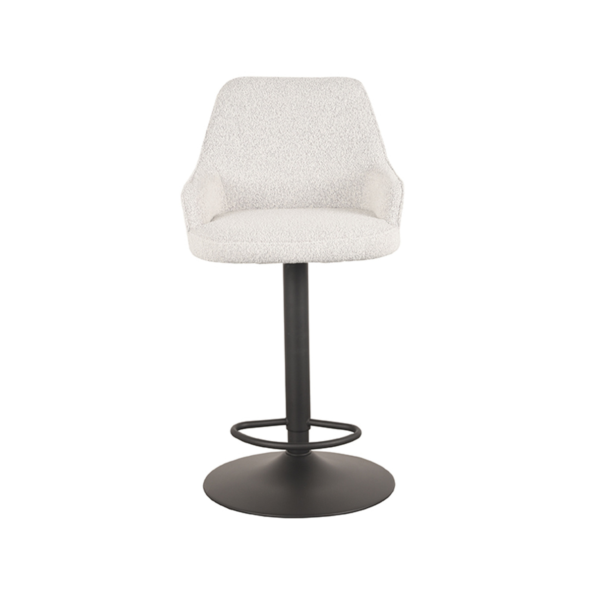 LABEL51 Barkruk Fender - Wit - Boucle - 42 x 40cm - set van 2