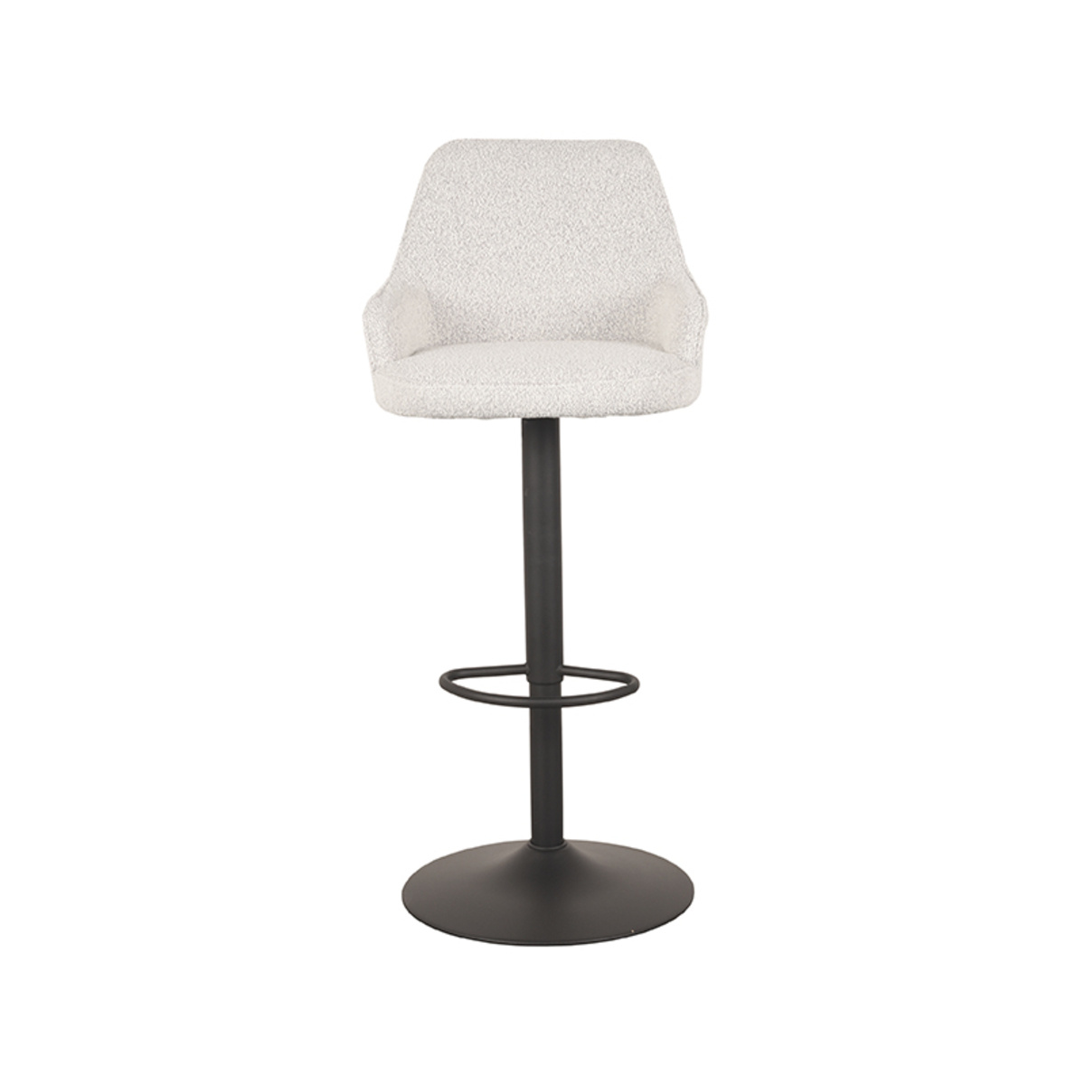 LABEL51 Barkruk Fender - Wit - Boucle - 42 x 40cm - set van 2