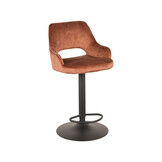 LABEL51 Barkruk Fer - Rust - Velours - 47 x 45cm - set van 2