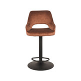 LABEL51 Barkruk Fer - Rust - Velours - 47 x 45cm - set van 2