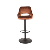 LABEL51 Barkruk Fer - Rust - Velours - 47 x 45cm - set van 2