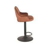 LABEL51 Barkruk Fer - Rust - Velours - 47 x 45cm - set van 2