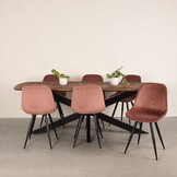 LABEL51 - Eetkamertafel Zane - Bruin - 100x220x76cm