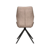 LABEL51 - Eetkamerstoel Comfy - Taupe - 64x48x91cm - Set van 2
