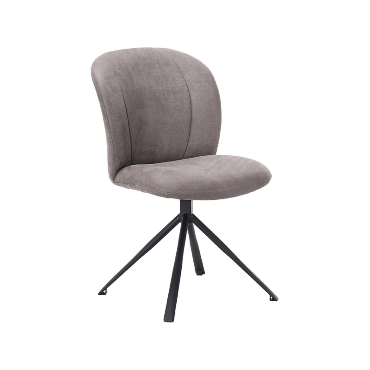 LABEL51 - Eetkamerstoel Kimo - Taupe - 62x49x85cm - Set van 2