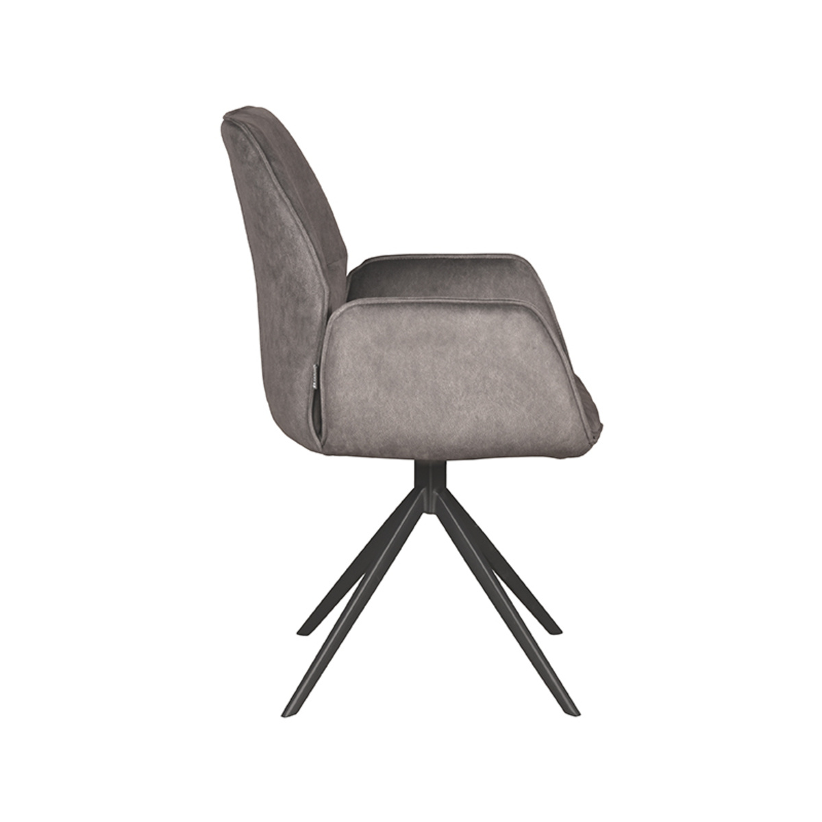 LABEL51 Eetkamerstoel Mellow - Antraciet - Cosmo - 63 x 58cm - set van 2