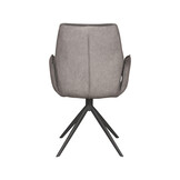 LABEL51 Eetkamerstoel Mellow - Antraciet - Cosmo - 63 x 58cm - set van 2