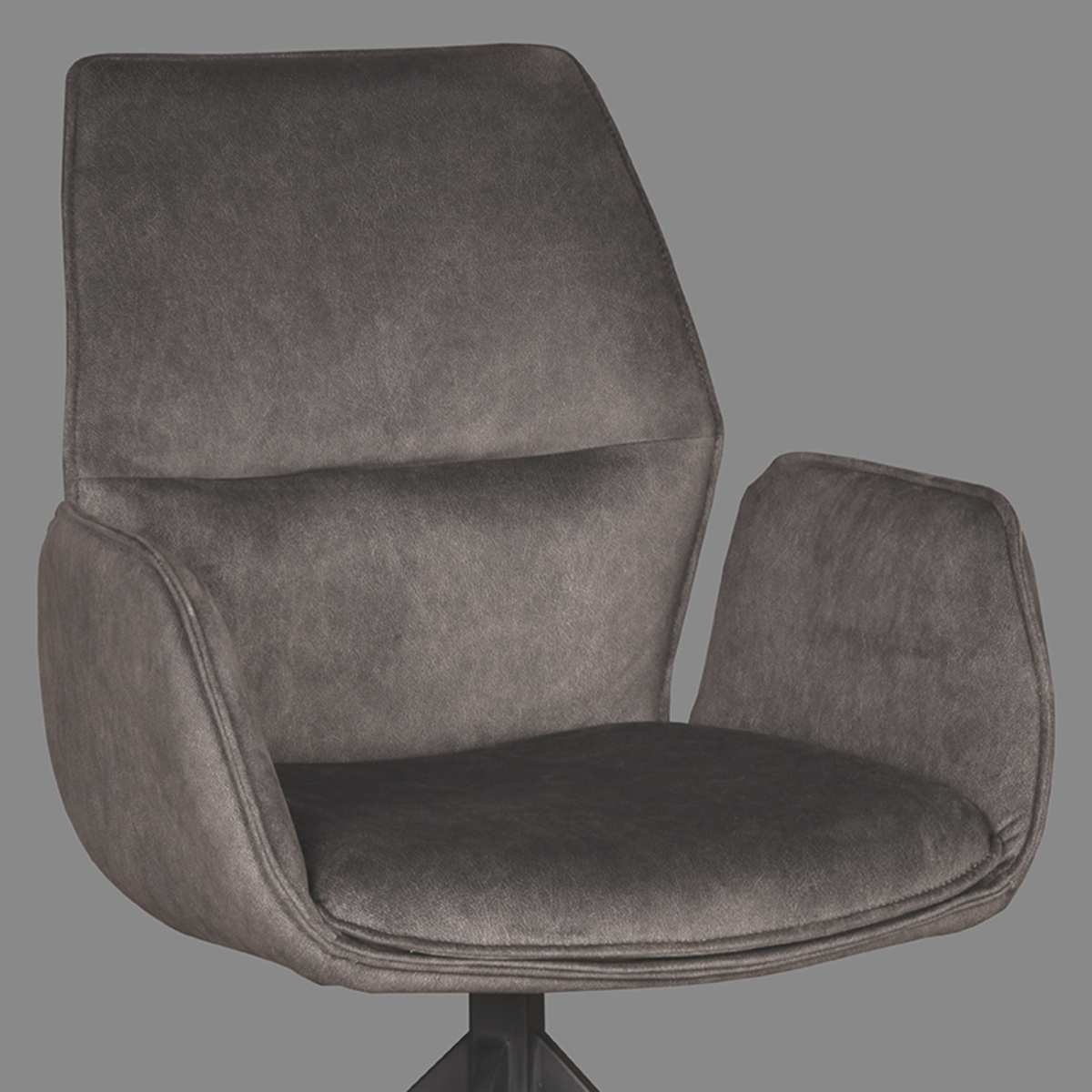 LABEL51 Eetkamerstoel Mellow - Antraciet - Cosmo - 63 x 58cm - set van 2