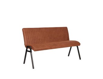 LABEL51 Eetkamerbank Matz - Cognac - Microfiber - 145 cm