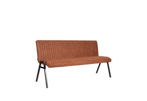 LABEL51 Eetkamerbank Matz - Cognac - Microfiber - 175 cm