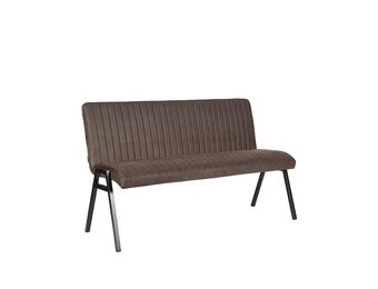LABEL51 Eetkamerbank Matz - Antraciet - Microfiber - 145 cm