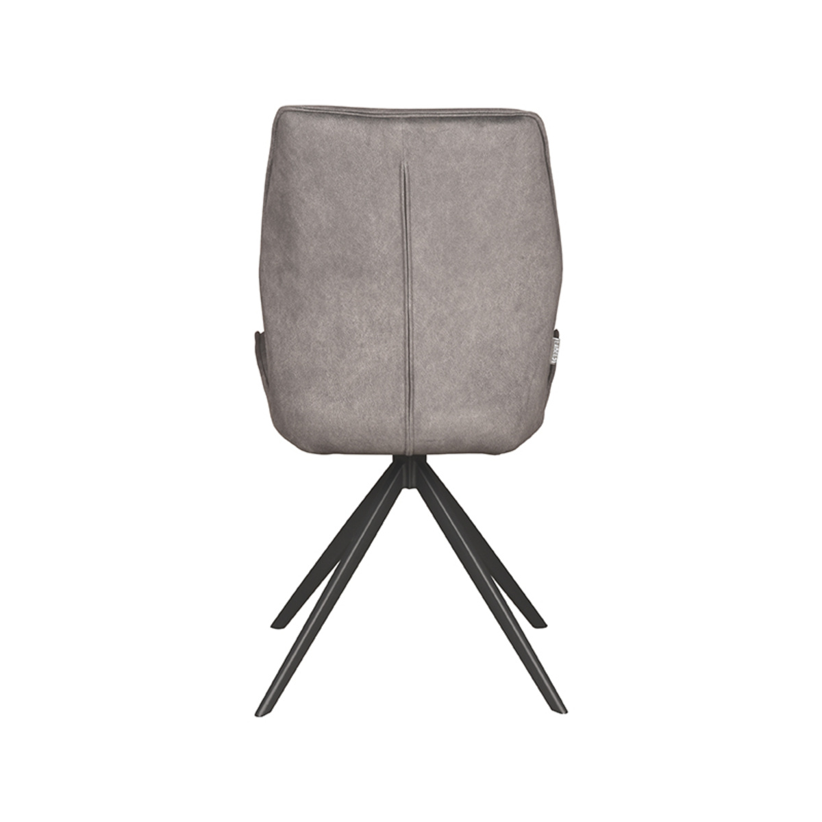 LABEL51 Eetkamerstoel Comfy - Antraciet - Cosmo - Zwart Onderstel - 64 x 48cm - set van 2