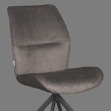 LABEL51 - Eetkamerstoel Comfy - Grijs - 64x48x91cm - Set van 2