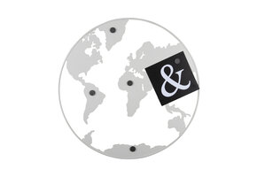 Present Time - Memo Board Wereldkaart - Wit