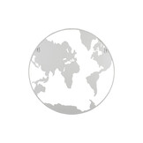 Present Time - Memo Board Wereldkaart - Wit