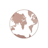 Present Time - Memo Board Wereldkaart - Lichtroze