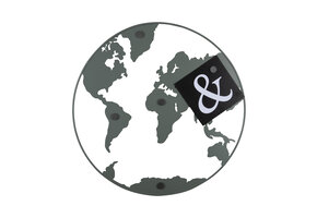 Present Time - Memo Board Wereldkaart - Warmgrijs