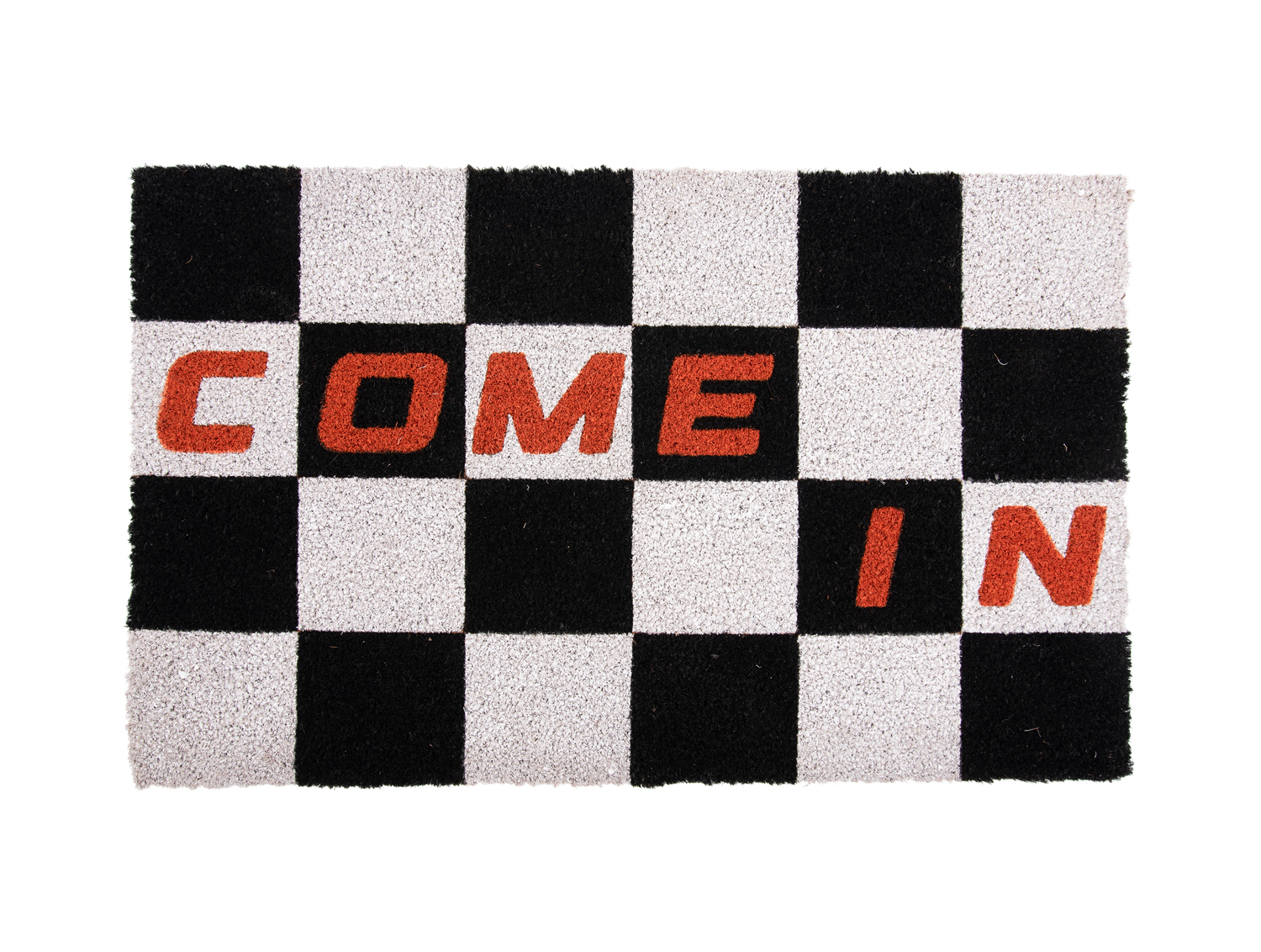 Present Time - Deurmat Come In - Zwart & Wit - 80x50x1,5