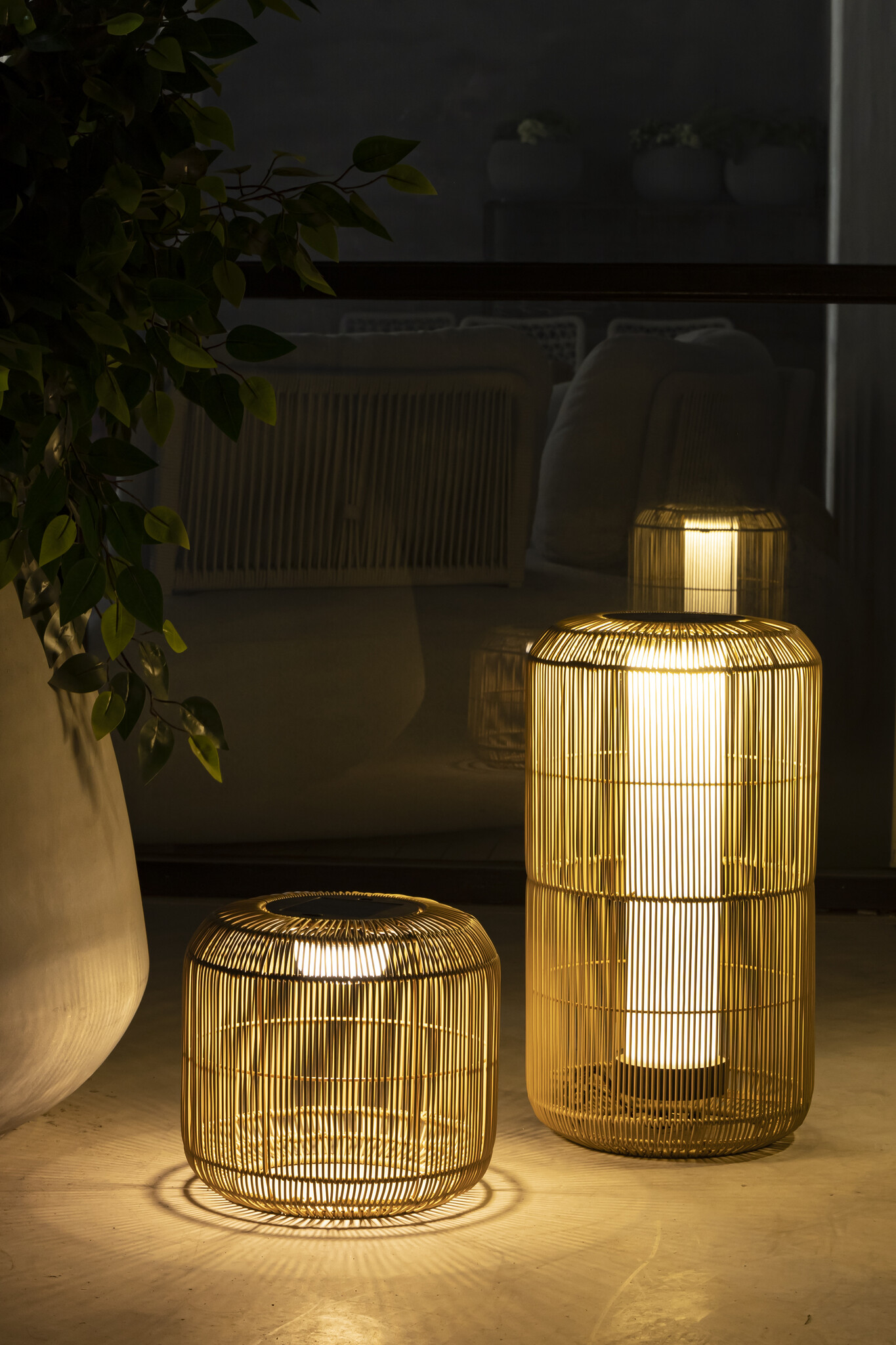 ZOMER-Sens-Line - Milou Tuinlamp 55cm - Solar &amp; USB - Rotan