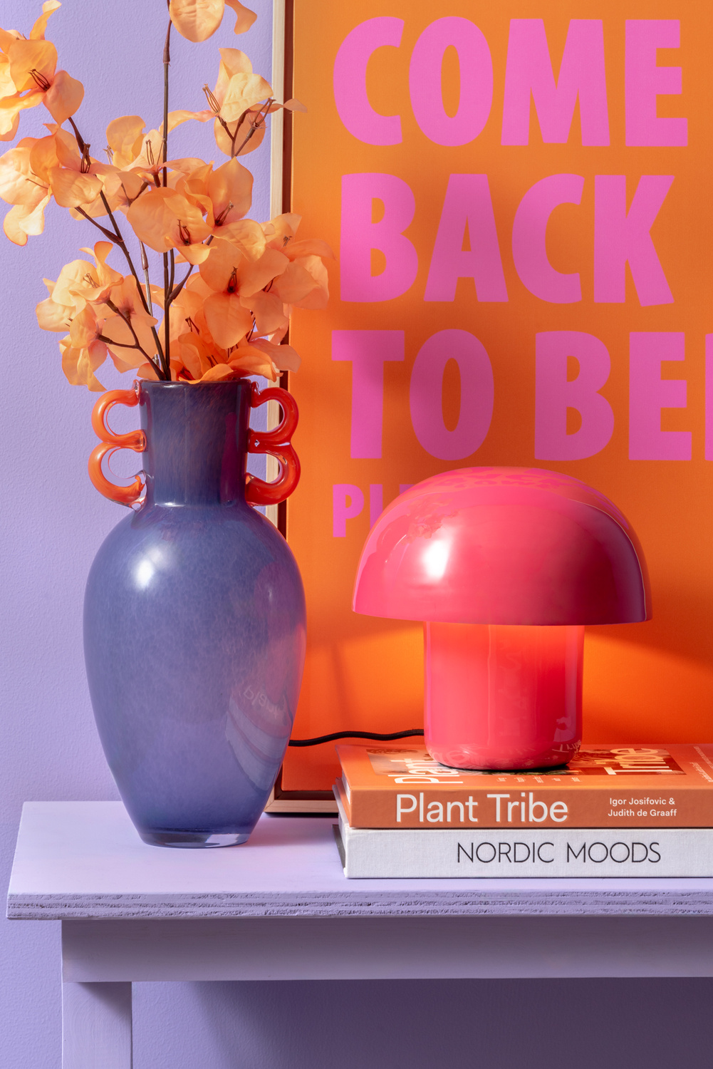 Leitmotiv - Tafellamp Fat Mushroom Mini - Helderroze