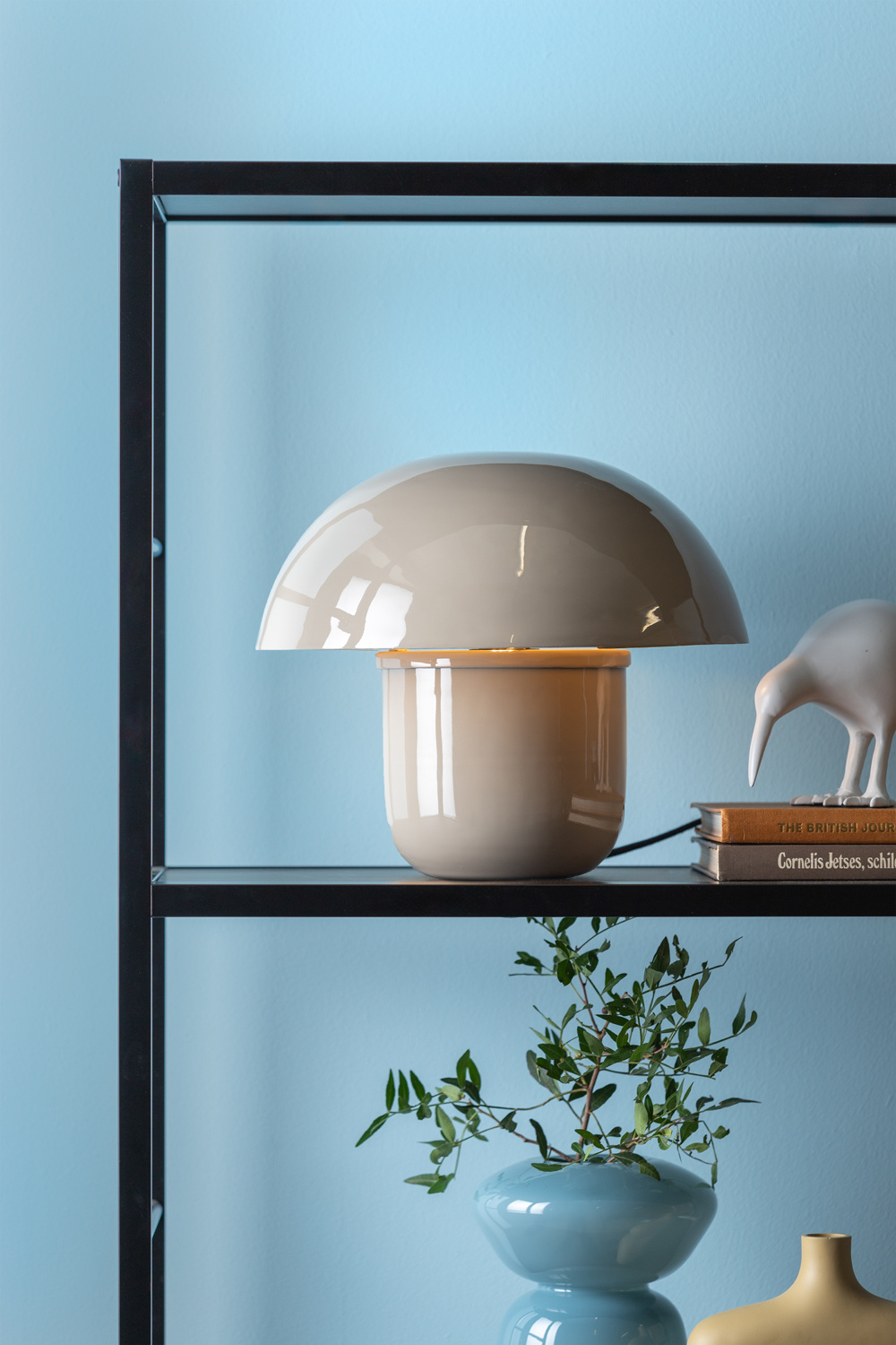 Leitmotiv - Tafellamp Fat Mushroom - Warmgrijs