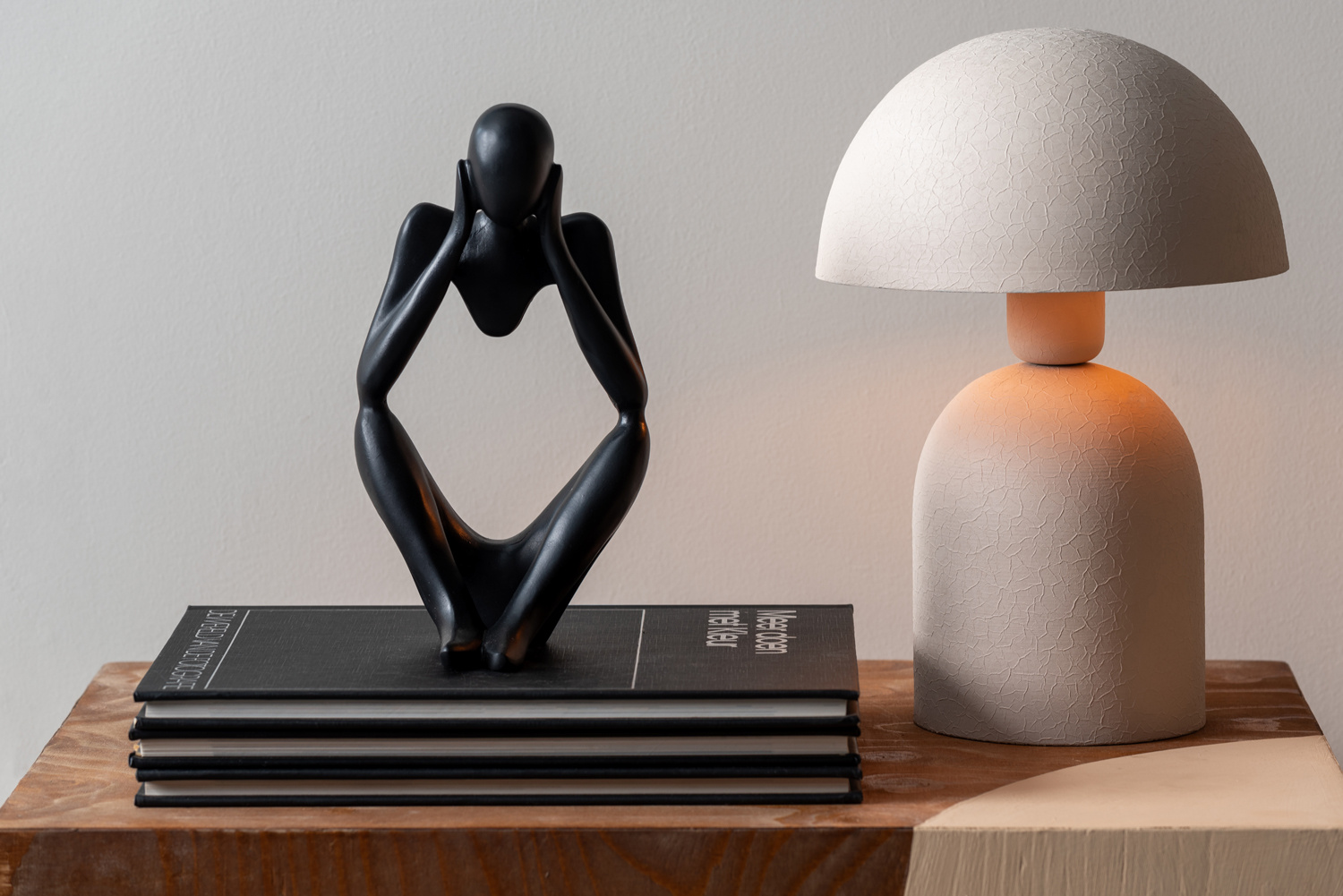 Leitmotiv - Tafellamp Boaz - Warmgrijs