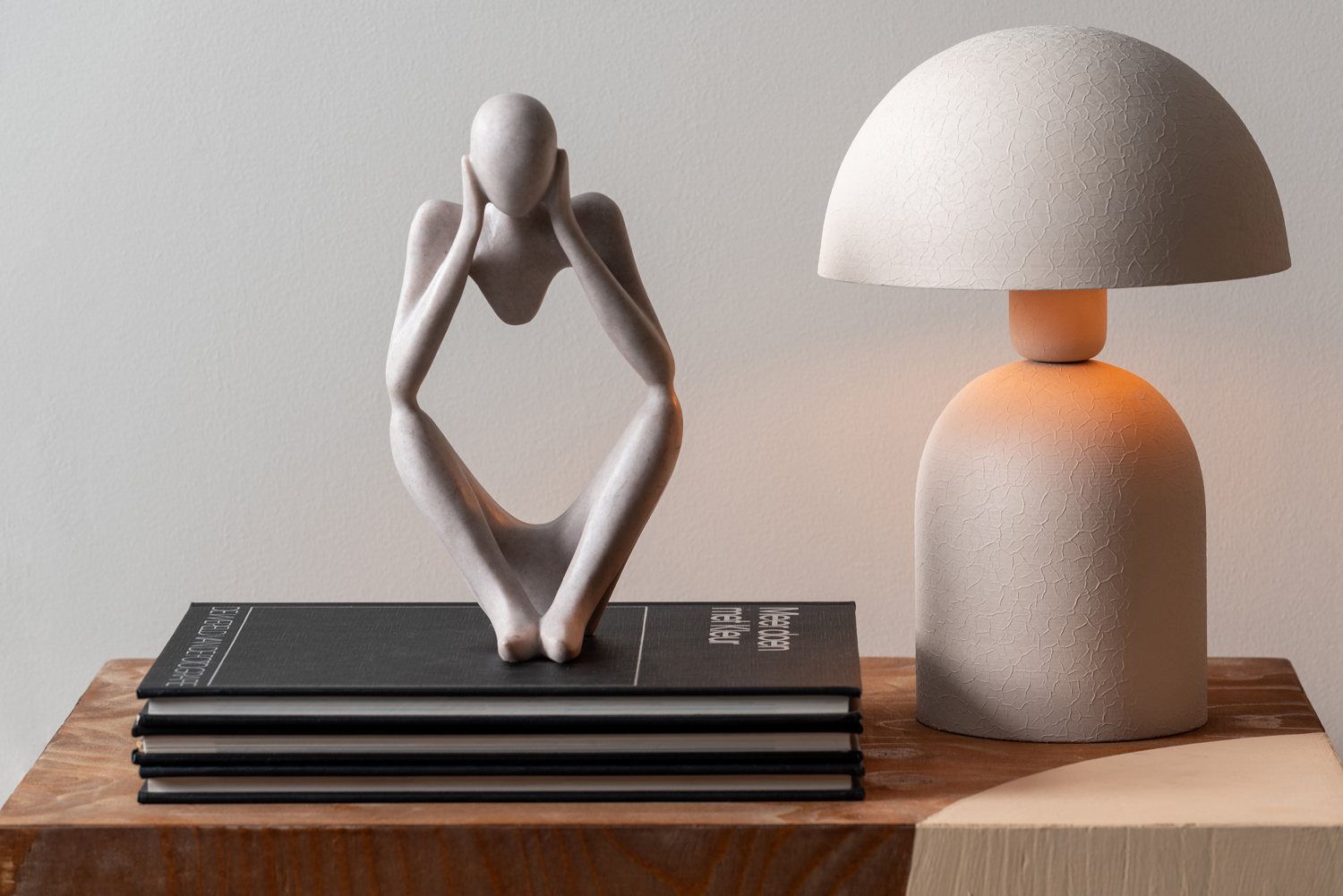 Leitmotiv - Tafellamp Boaz - Warmgrijs