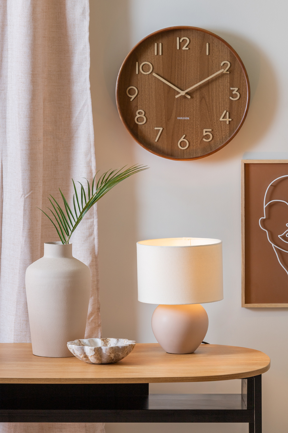 Leitmotiv - Tafellamp Alma Cone - Zandbruin