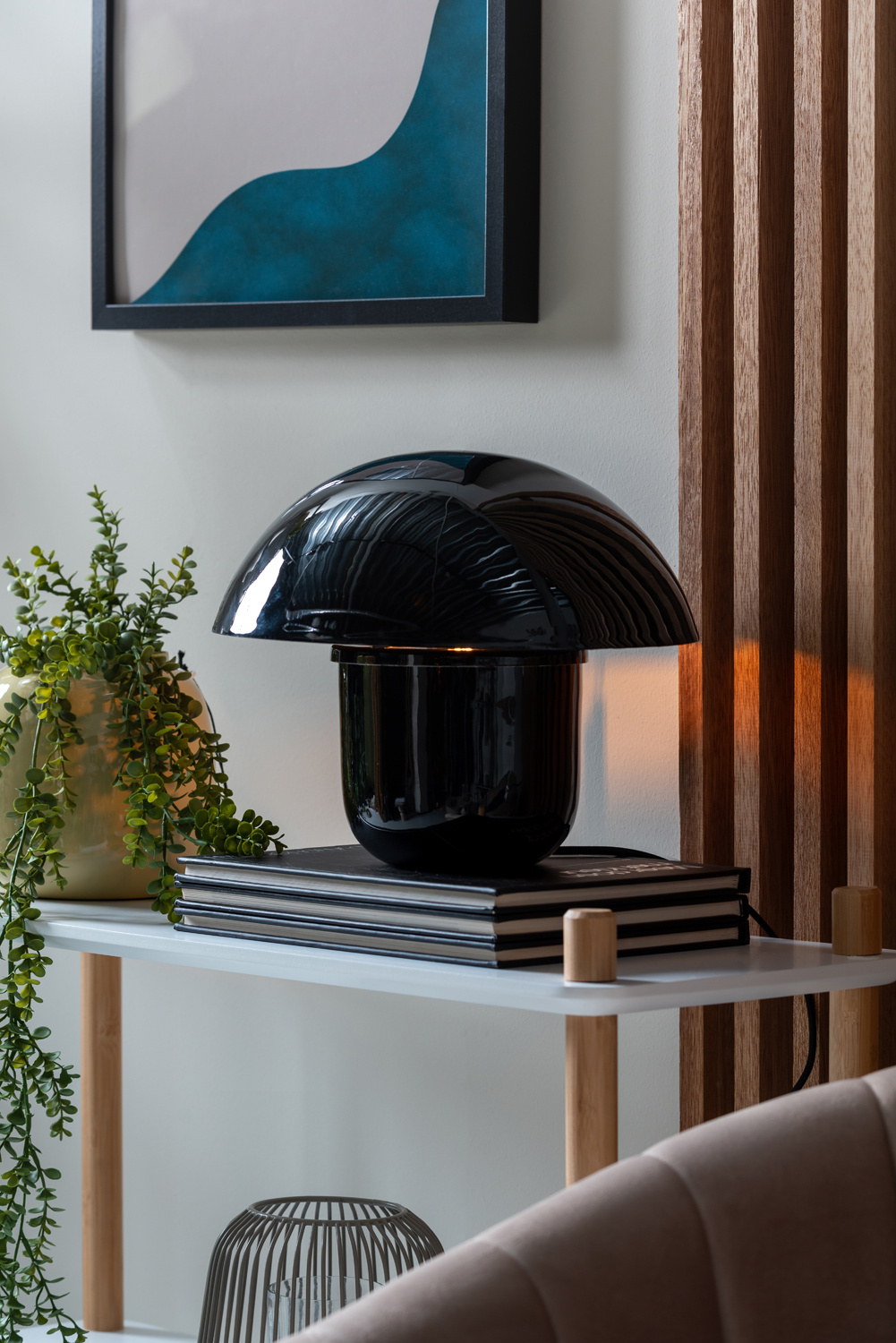 Leitmotiv - Tafellamp Fat Mushroom - Zwart