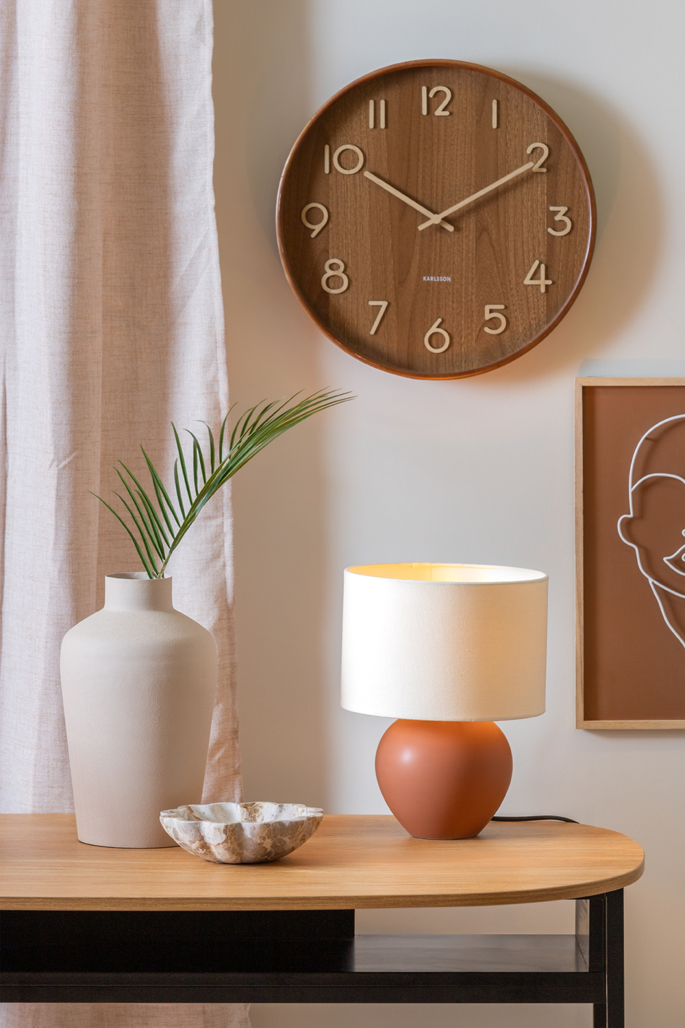 Leitmotiv - Tafellamp Alma Cone - Karamelbruin