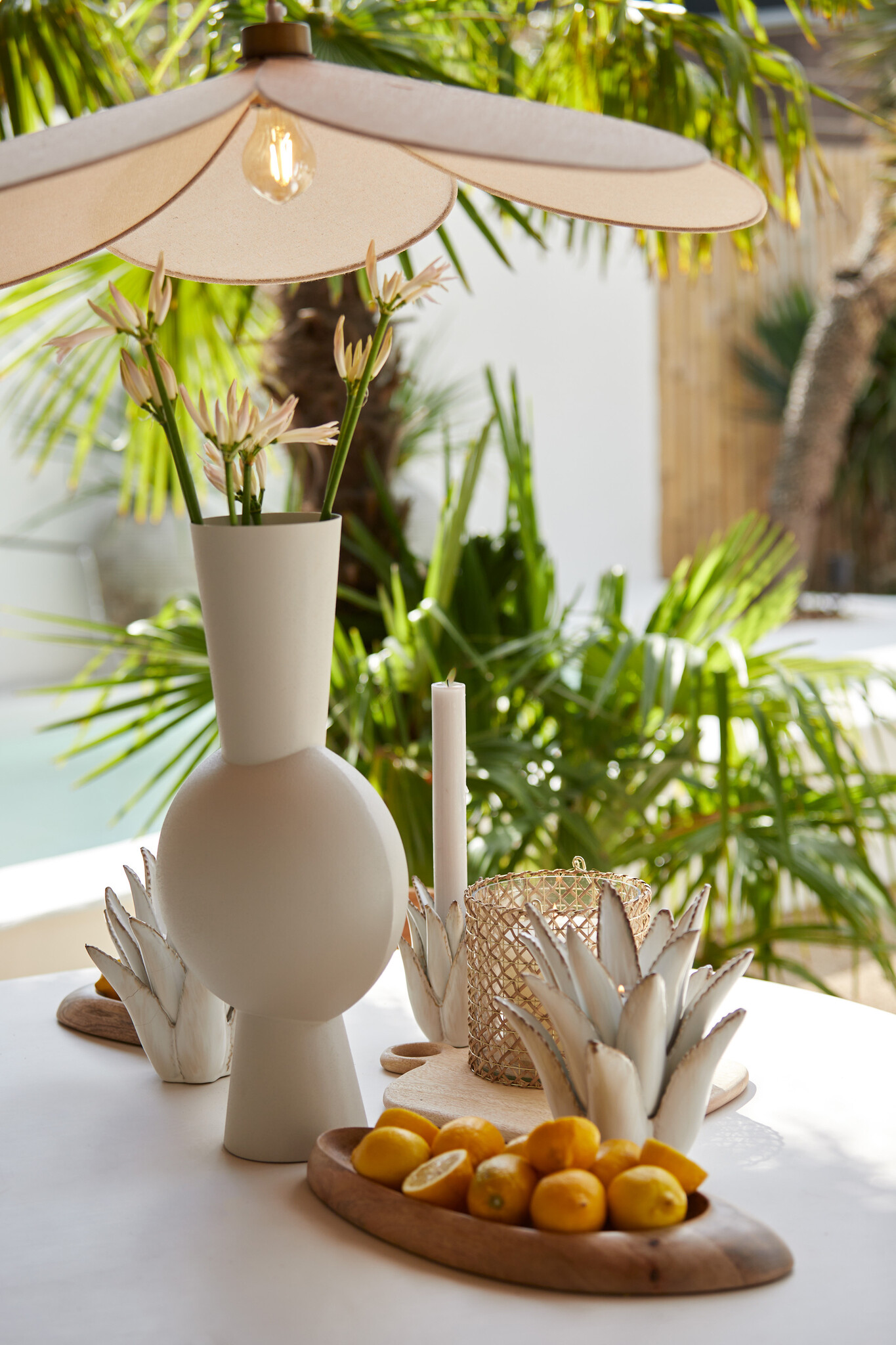 Light & Living - Vaas KAVANDU - 26x19x54cm - Wit