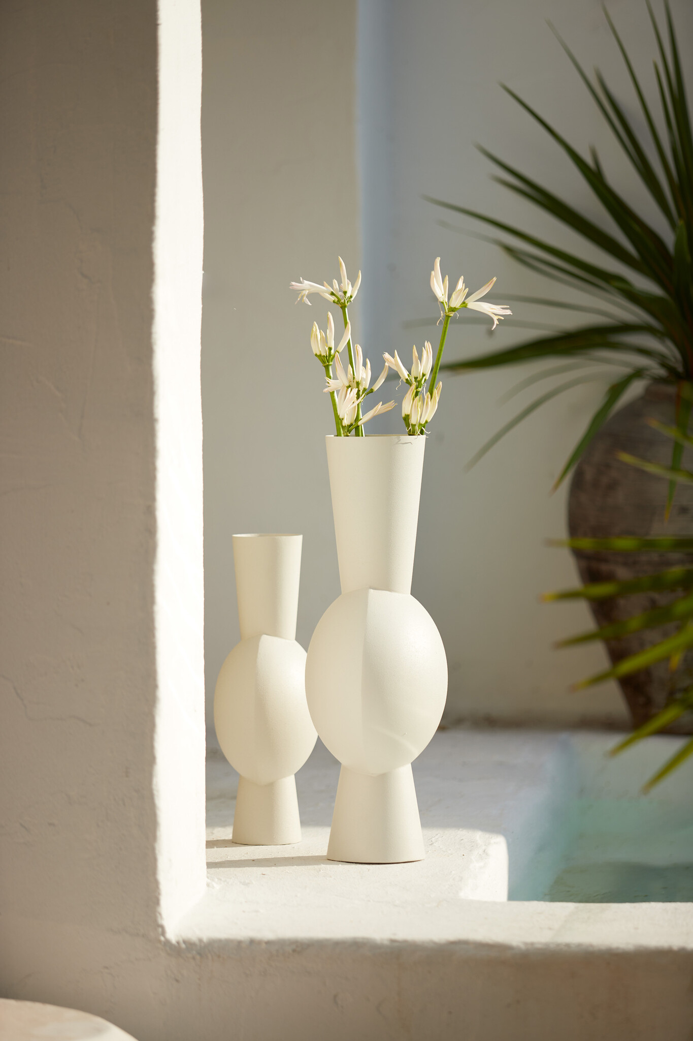 Light & Living - Vaas KAVANDU - 26x19x54cm - Wit